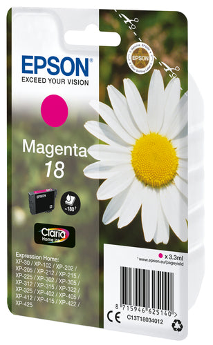 Epson Daisy Singlepack Magenta 18 Claria Home Ink Epson Daisy Singlepack Magenta 18 Claria Home Ink
